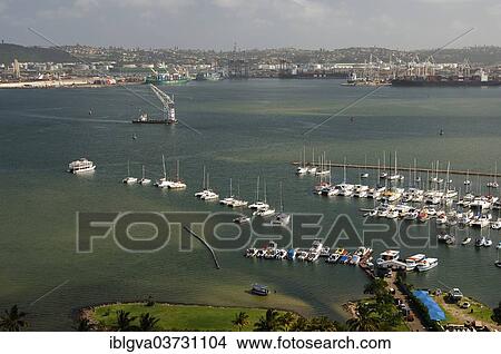"View overlooking the marina into the harbour basin, Durban, KwaZulu-Natal, South Africa, Africa" View Large Photo Image Picture - "View overlooking the marina into the harbour basin, Durban, KwaZulu-Natal, South Africa, Africa". Fotosearch