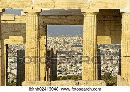 View through the Erechtheion temple towards the city of Athens, Acropolis, Athens, Greece, Europe View Large Photo Image Stock Photo - View through the Erechtheion temple towards the city of Athens, Acropolis, Athens, Greece, Europe. Fotosearch