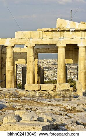 View through the Erechtheion temple towards the city of Athens, Acropolis, Athens, Greece, Europe View Large Photo Image Stock Photo - View through the Erechtheion temple towards the city of Athens, Acropolis, Athens, Greece, Europe. Fotosearch