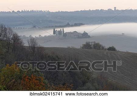 View towards Chapel Vitaleta, morning mood, Val d'Orcia, Orcia Valley, UNESCO World Cultural Heritage Site, Tuscany region, province of Siena, Italy, Europe View Large Photo Image Stock Image - View towards Chapel Vitaleta, morning mood, Val d'Orcia, Orcia Valley, UNESCO World Cultural Heritage Site, Tuscany region, province of Siena, Italy, Europe. Fotosearch