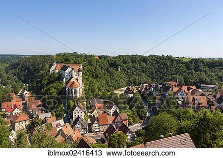 View towards Haigerloch Castle and the Pilgrimage Church of St. Anna, Haigerloch, Baden-Wuerttemberg, Germany, Europe, PublicGround, Europe View Large Photo Image Stock Image - View towards Haigerloch Castle and the Pilgrimage Church of St. Anna, Haigerloch, Baden-Wuerttemberg, Germany, Europe, PublicGround, Europe. Fotosearch
