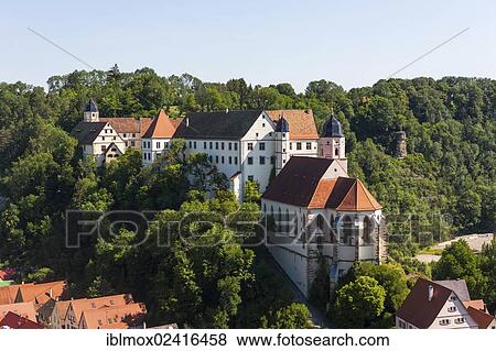 View towards Haigerloch Castle and the Pilgrimage Church of St. Anna, Haigerloch, Baden-Wuerttemberg, Germany, Europe, PublicGround, Europe View Large Photo Image Stock Photo - View towards Haigerloch Castle and the Pilgrimage Church of St. Anna, Haigerloch, Baden-Wuerttemberg, Germany, Europe, PublicGround, Europe. Fotosearch
