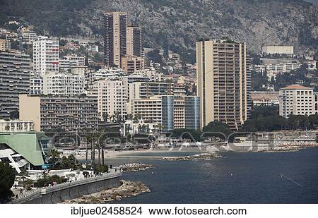 "View towards Larvotto, Principality of Monaco, Cote d'Azur, Mediterranean Sea, Europe" View Large Photo Image Picture - "View towards Larvotto, Principality of Monaco, Cote d'Azur, Mediterranean Sea, Europe". Fotosearch