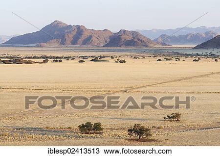 Stock Image - View towards the Naukluft Mountains, Namib-Naukluft-Park, Namib-Wuste, Namibia, Africa. Fotosearch