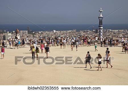 "Viewing platform in Parc Gueell by Antoni Gaudi, UNESCO World Heritage Site, Barcelona, Catalonia, Spain, Europe" View Large Photo Image Stock Photography - "Viewing platform in Parc Gueell by Antoni Gaudi, UNESCO World Heritage Site, Barcelona, Catalonia, Spain, Europe". Fotosearch