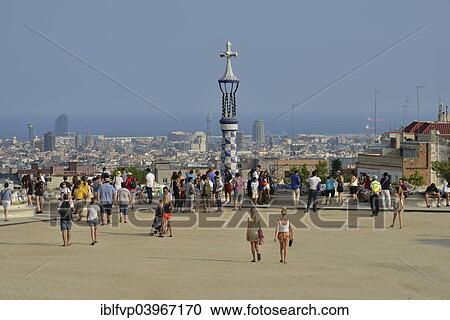 "Viewing platform of Parc Guell, by architect Antoni Gaudi, UNESCO World Heritage Site, Barcelona,? Çï? ÇïCatalonia, Spain, Europe" View Large Photo Image Stock Image - "Viewing platform of Parc Guell, by architect Antoni Gaudi, UNESCO World Heritage Site, Barcelona,? Çï? ÇïCatalonia, Spain, Europe". Fotosearch