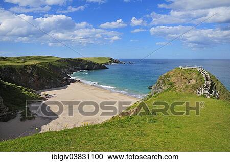 Stock Image - "Viewpoint overlooking the beach of Sango Bay, Durness, Caithness, Sutherland and Easter Ross, Scotland, United Kingdom, Europe". Fotosearch