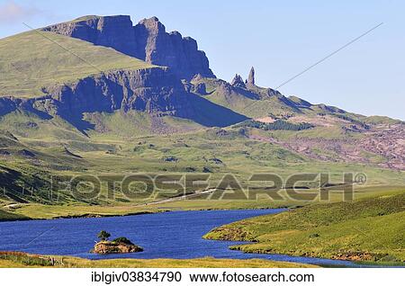 "Views across Loch Fada to The Storr with the Old Man of Storr pinnacle, Trotternish Peninsula, Ross, Skye and Lochaber, Isle of Skye, Scotland, United Kingdom, Europe" View Large Photo Image Stock Image - "Views across Loch Fada to The Storr with the Old Man of Storr pinnacle, Trotternish Peninsula, Ross, Skye and Lochaber, Isle of Skye, Scotland, United Kingdom, Europe". Fotosearch