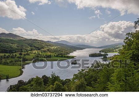 Picture - "Views of the Highlands, Queen's View, Loch Tummel, Scotland, United Kingdom, Europe". Fotosearch