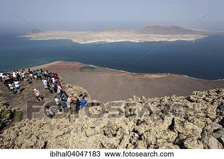 "Views of the Mirador del Rio, the Salinos del Rio and Isla Graciosa, Lanzarote, Canary Islands, Spain, Europe" View Large Photo Image Stock Image - "Views of the Mirador del Rio, the Salinos del Rio and Isla Graciosa, Lanzarote, Canary Islands, Spain, Europe". Fotosearch