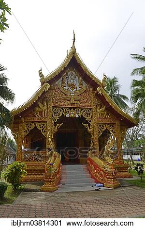 Stock Image - "Viharn Phra Phut, Wat Phrathat Lampang Luang Temple Complex, Lampang Province, Northern Thailand, Thailand, Asia". Fotosearch