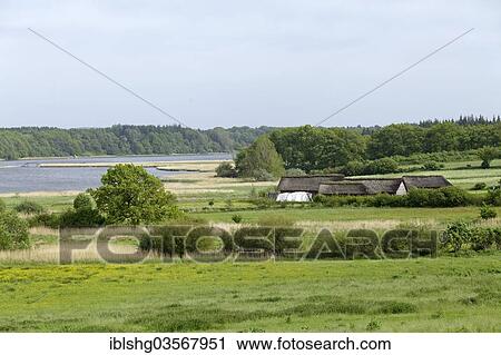 Stock Image - "Viking houses in Hedeby Viking Museum, Haddeby, Schleswig-Holstein, Germany, Europe". Fotosearch