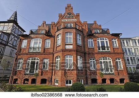 "Villa Glueckspilz, resort architecture or Baeder architecture in the Baltic Sea resort town of Binz, Ruegen, Mecklenburg-Western Pomerania, Germany, Europe" View Large Photo Image Stock Photo - "Villa Glueckspilz, resort architecture or Baeder architecture in the Baltic Sea resort town of Binz, Ruegen, Mecklenburg-Western Pomerania, Germany, Europe". Fotosearch