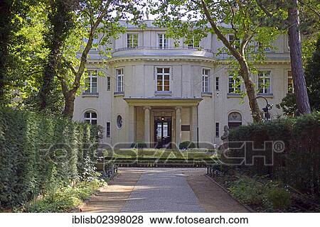 "Villa, house of the Wannsee Conference of 20 January 1942 where the """"final solution of the Jewish question"""" was determined, Am grossen Wannsee, Zehlendorf district, Berlin, Germany, Europe" View Large Photo Image Stock Photo - "Villa, house of the Wannsee Conference of 20 January 1942 where the """"final solution of the Jewish question"""" was determined, Am grossen Wannsee, Zehlendorf district, Berlin, Germany, Europe". Fotosearch