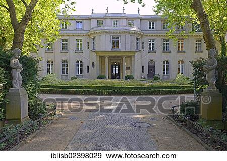 "Villa, house of the Wannsee Conference of 20 January 1942 where the """"final solution of the Jewish question"""" was determined, Am grossen Wannsee, Zehlendorf district, Berlin, Germany, Europe" View Large Photo Image Stock Photo - "Villa, house of the Wannsee Conference of 20 January 1942 where the """"final solution of the Jewish question"""" was determined, Am grossen Wannsee, Zehlendorf district, Berlin, Germany, Europe". Fotosearch