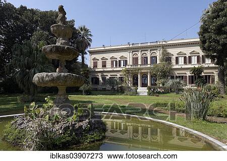 Stock Image - "Villa Malfitano, Belle Epoque building, former residence of the Whitaker family, Palermo, Sicily, Italy Family". Fotosearch