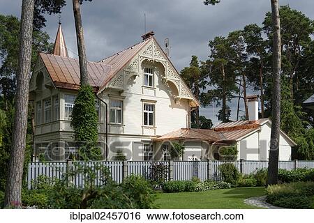 "Villa with a copper roof, Juras iela, Jurmala, Latvia, Baltic states, Europe" View Large Photo Image Stock Photograph - "Villa with a copper roof, Juras iela, Jurmala, Latvia, Baltic states, Europe". Fotosearch