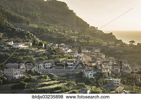 "Village and terraced gardens, Banyalbufar, Majorca, Balearic Islands, Spain, Europe" View Large Photo Image Stock Photo - "Village and terraced gardens, Banyalbufar, Majorca, Balearic Islands, Spain, Europe". Fotosearch