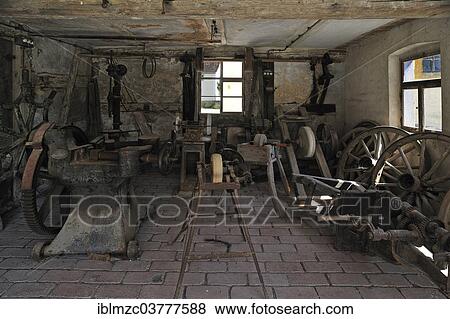 "Village blacksmith's workshop, originally from Westheim, built in 1780, relocated to the Franconian Open Air Museum in Bad Windsheim, Middle Franconia, Bavaria, Germany, Europe" View Large Photo Image Stock Photo - "Village blacksmith's workshop, originally from Westheim, built in 1780, relocated to the Franconian Open Air Museum in Bad Windsheim, Middle Franconia, Bavaria, Germany, Europe". Fotosearch