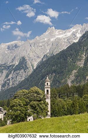 Stock Image - "Village church of Borgonovo, Sondrio, Lombardy, Italy, Europe". Fotosearch