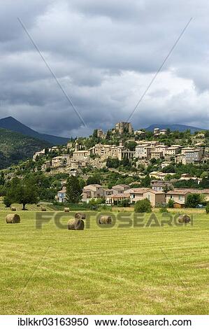 "Village in a rural landscape, Montbrun les Bains, Provence, Region Provence-Alpes-Cote d? ÇÖAzur, France, Europe" View Large Photo Image Stock Image - "Village in a rural landscape, Montbrun les Bains, Provence, Region Provence-Alpes-Cote d? ÇÖAzur, France, Europe". Fotosearch