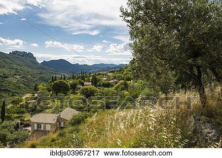 Stock Photo - "Village, La Roche Sur-Les-Buis, Drome, Rhone-Alpes, Provence, France, Europe". Fotosearch