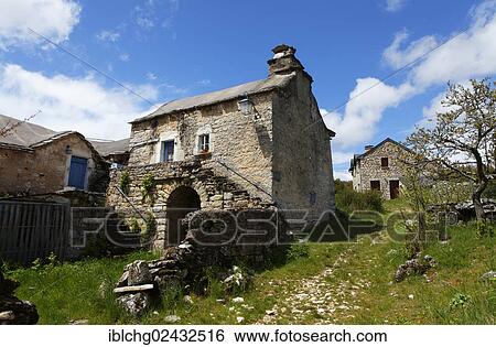 "Village near La Malene, The Causses and the Cevennes, UNESCO World Heritage Site, Parc National des Cevennes, Cevennes National Park, Causse Mejean, Florac, Lozere, Languedoc-Roussillon, France, Europe" View Large Photo Image Stock Photograph - "Village near La Malene, The Causses and the Cevennes, UNESCO World Heritage Site, Parc National des Cevennes, Cevennes National Park, Causse Mejean, Florac, Lozere, Languedoc-Roussillon, France, Europe". Fotosearch