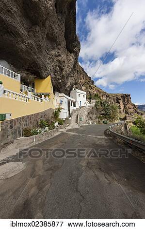 "Village of Acusa Verde with houses that have been built into the mountain, Tejeda Region, Gran Canaria, Canary Islands, Spain, Europe, PublicGround, Europe" View Large Photo Image Stock Photo - "Village of Acusa Verde with houses that have been built into the mountain, Tejeda Region, Gran Canaria, Canary Islands, Spain, Europe, PublicGround, Europe". Fotosearch