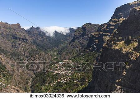 "Village of Curral das Freiras in the mountains, Pico dos Barcelos with its deep gorges, Curral das Freiras, Funchal, Madeira, Portugal, Europe" View Large Photo Image Stock Photograph - "Village of Curral das Freiras in the mountains, Pico dos Barcelos with its deep gorges, Curral das Freiras, Funchal, Madeira, Portugal, Europe". Fotosearch