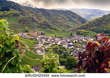 "Village of Mayschoss below the Red Wine Hiking Trail in the Ahr Valley, Rhineland-Palatinate, Germany, Europe" View Large Photo Image Stock Photo - "Village of Mayschoss below the Red Wine Hiking Trail in the Ahr Valley, Rhineland-Palatinate, Germany, Europe". Fotosearch