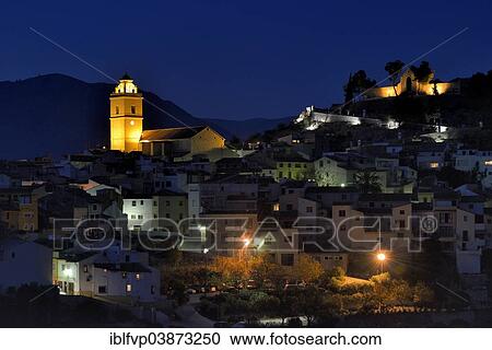 "Village of Polop at night, Province of Alicante, Spain, Europe" View Large Photo Image Stock Image - "Village of Polop at night, Province of Alicante, Spain, Europe". Fotosearch