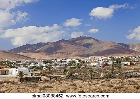 Stock Image - "Village of Tuineje, Tuineje, Fuerteventura, Canary Islands, Spain, Europe". Fotosearch