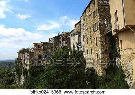 Village perched on a narrow spur of land, Tourrette-sur-Loup, historic town centre, France, Europe View Large Photo Image Stock Photo - Village perched on a narrow spur of land, Tourrette-sur-Loup, historic town centre, France, Europe. Fotosearch