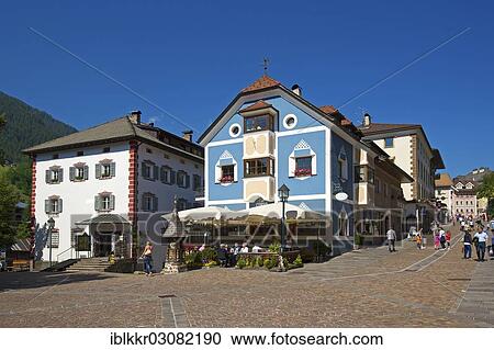 Stock Image - "Village square, St. Ulrich, Bollschweil, Baden-Wurttemberg, Germany, Europe". Fotosearch