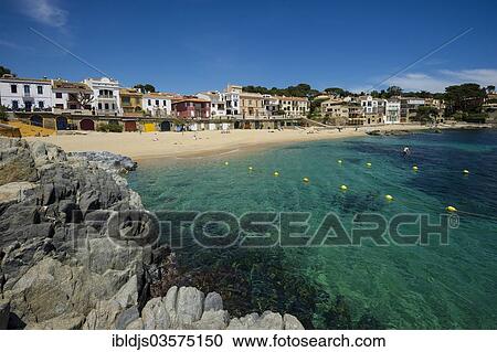 "Village with a sandy beach on the sea, Calella de Palafrugell, Palafrugell, Costa Brava, Catalonia, Spain, Europe" View Large Photo Image Stock Image - "Village with a sandy beach on the sea, Calella de Palafrugell, Palafrugell, Costa Brava, Catalonia, Spain, Europe". Fotosearch