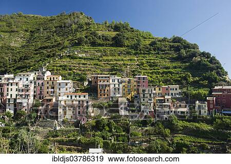 "Village with colorful houses, Manarola, Cinque Terre, UNESCO World Heritage Site, Province of La Spezia, Liguria, Italy, Europe" View Large Photo Image Stock Photo - "Village with colorful houses, Manarola, Cinque Terre, UNESCO World Heritage Site, Province of La Spezia, Liguria, Italy, Europe". Fotosearch