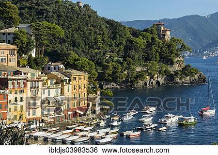 "Village with colourful houses and a harbor, Portofino, Liguria, Italy, Europe" View Large Photo Image Stock Photograph - "Village with colourful houses and a harbor, Portofino, Liguria, Italy, Europe". Fotosearch