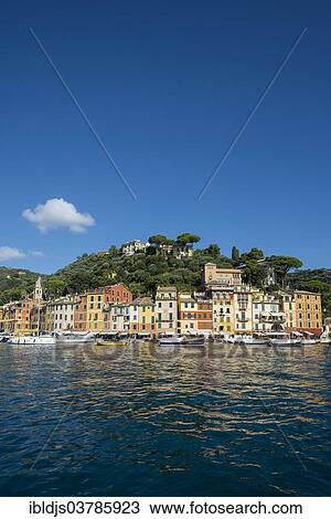 "Village with colourful houses on the coast, Portofino, Genoa Province, Liguria, Italy, Europe" View Large Photo Image Stock Image - "Village with colourful houses on the coast, Portofino, Genoa Province, Liguria, Italy, Europe". Fotosearch