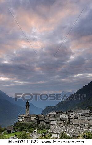 "Village with old stone houses at sunset, Soglio, Bergell, Canton of Graubunden, Switzerland, Europe" View Large Photo Image Stock Image - "Village with old stone houses at sunset, Soglio, Bergell, Canton of Graubunden, Switzerland, Europe". Fotosearch