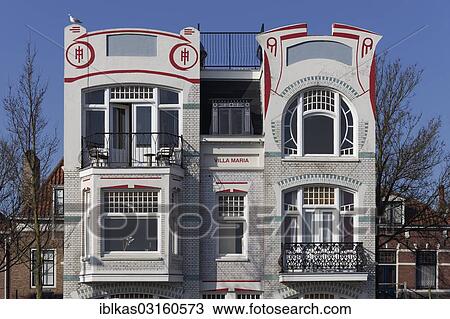 "Villas built in the Art Nouveau style, Belgian shipping pilots apartments from 1910, Walcheren, Vlissingen, Walcheren, Zeeland province, The Netherlands, Europe" View Large Photo Image Stock Image - "Villas built in the Art Nouveau style, Belgian shipping pilots apartments from 1910, Walcheren, Vlissingen, Walcheren, Zeeland province, The Netherlands, Europe". Fotosearch
