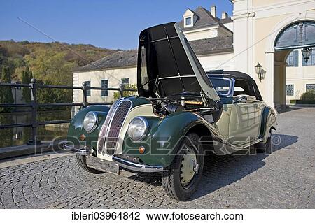 Stock Image - "Vintage BMW 327-28, convertible, saloon car, built in 1939". Fotosearch