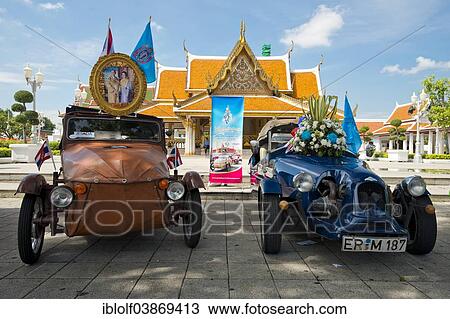 "Vintage car exhibition, Wat Ratchanatda at the back, Bangkok, Thailand, Asia" View Large Photo Image Stock Image - "Vintage car exhibition, Wat Ratchanatda at the back, Bangkok, Thailand, Asia". Fotosearch