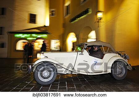 "Vintage car rally, WinterRAID 2013, MG TD, built in 1952, historic town centre of Kitzbuhel, Tyrol, Austria, Europe" View Large Photo Image Stock Image - "Vintage car rally, WinterRAID 2013, MG TD, built in 1952, historic town centre of Kitzbuhel, Tyrol, Austria, Europe". Fotosearch