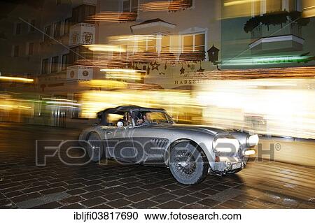 "Vintage car rally, WinterRAID 2013, Austin Healey 3000 MK III, built in 1966, historic town centre of Kitzbuhel, Tyrol, Austria, Europe" View Large Photo Image Stock Image - "Vintage car rally, WinterRAID 2013, Austin Healey 3000 MK III, built in 1966, historic town centre of Kitzbuhel, Tyrol, Austria, Europe". Fotosearch