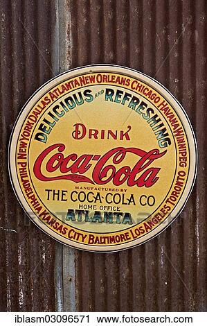 Vintage Coca Cola Company advertising sign View Large Photo Image Stock Image - Vintage Coca Cola Company advertising sign. Fotosearch