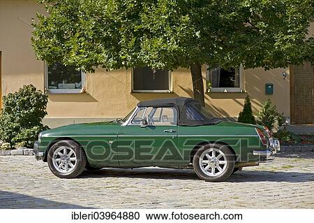 Stock Image - "Vintage MGC Roadster, built in 1968". Fotosearch