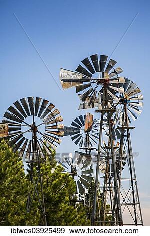 "Vintage windmills, Bowman, North Dakota, United States, North America" View Large Photo Image Stock Photo - "Vintage windmills, Bowman, North Dakota, United States, North America". Fotosearch