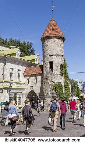 "Viru gate with city walls in the old town, Tallinn, Estonia, Europe" View Large Photo Image Stock Photograph - "Viru gate with city walls in the old town, Tallinn, Estonia, Europe". Fotosearch