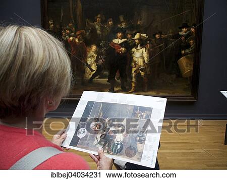 "Visitor watching the painting The Night Watch by Rembrandt at the Rijksmuseum, Amsterdam, province of North Holland, Holland, The Netherlands, Europe" View Large Photo Image Stock Image - "Visitor watching the painting The Night Watch by Rembrandt at the Rijksmuseum, Amsterdam, province of North Holland, Holland, The Netherlands, Europe". Fotosearch