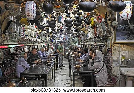 "Visitors in a teahouse, Bazaar, Isfahan, Isfahan Province, Persia, Iran, Asia" View Large Photo Image Stock Photography - "Visitors in a teahouse, Bazaar, Isfahan, Isfahan Province, Persia, Iran, Asia". Fotosearch